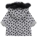 CAPPOTTO BABY M/L C/CAPPUCCIO C/PELLICCIA 55%POL.45%COT.