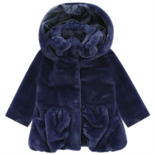 GIACCONE BIMBA CORTA IN PELL.C/CAPP.100%POLIESTERE