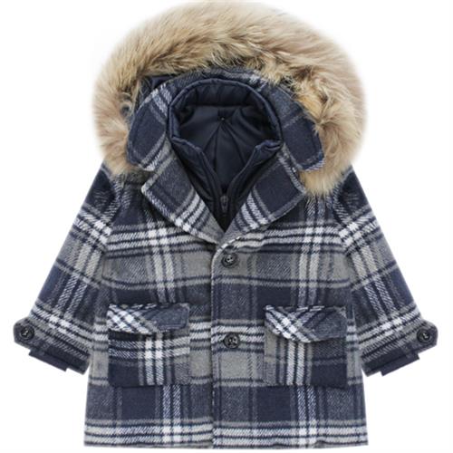 CAPPOTTO BABY M/L C/CAPP.C/PELLICCIA 65%POL35%VISC.