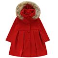 CAPPOTTO BIMBA M/L C/CAPPUCCIO C/PELLICCIA 75%POL20%VI5%ELAS