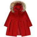 CAPPOTTO BIMBA M/L C/CAPPUCCIO C/PELLICCIA 75%POL20%VI5%ELAS