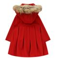 CAPPOTTO BIMBA M/L C/CAPPUCCIO C/PELLICCIA 75%POL20%VI5%ELAS
