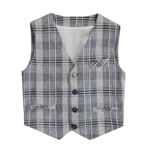GILET BIMBO 50%LINO 50%COTONE-en
