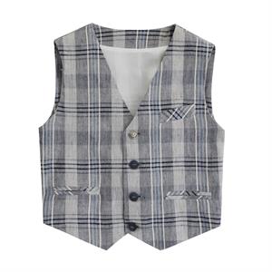 GILET BIMBO 50%LINO 50%COTONE-en