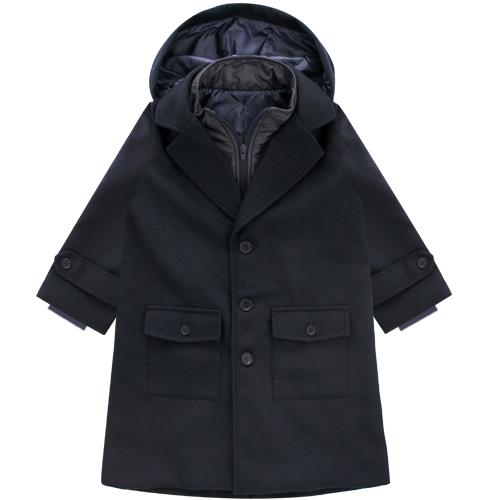 CAPPOTTO BimboM/L C/CAP.SZA/PEL.C/FINTO GILET 75%PL20%VI5%EL