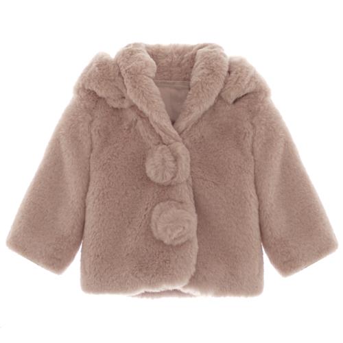 GIACCA BABY F M/L IN PELLICCETTA C/CAPP.100%POL