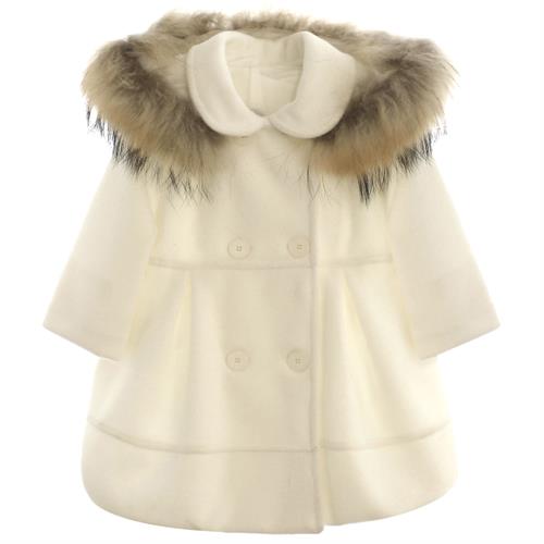 CAPPOTTO BABY F M/L CON CAPPUCCIO C/PELL.82%POL15%VI3%EL