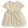 VESTINA BABY IN CREPE PANNA CON PELLICCIA 100%POLIESTERE-en