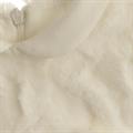 VESTINA BABY IN CREPE PANNA CON PELLICCIA 100%POLIESTERE-en