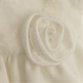 VESTINA BABY IN CREPE PANNA CON PELLICCIA 100%POLIESTERE-en