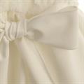 VESTINA BABY IN CREPE PANNA CON PELLICCIA 100%POLIESTERE-en