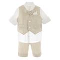 5PZBABY GILET+CAMICIA+BERMUDA+PAP+POCHETTE 100%POLIESTERE-en
