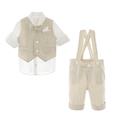 5PZBABY GILET+CAMICIA+BERMUDA+PAP+POCHETTE 100%POLIESTERE-en
