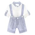 2ZBABY CAMICIA+SALOPETTE IN 56%LINO 44%COT.-en