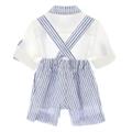 2ZBABY CAMICIA+SALOPETTE IN 56%LINO 44%COT.-en