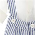 2ZBABY CAMICIA+SALOPETTE IN 56%LINO 44%COT.-en