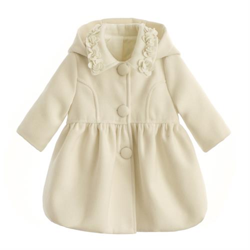 CAPPOTTO BABY M/LUNG CON CAPPUCCIO 82%POLI15%VISCOSA3%ELASTA