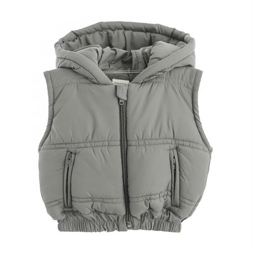 GILET BABY CON CAPPUCCIO 100%POLIESTERE-en