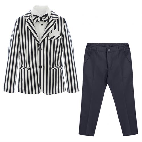 5PZ.BIMBO GIACCA+CAMICIA+PANT.+PAPILL+POC.IN 97%COT.3%ELAS.-en