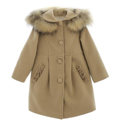CAPPOTTO BIMBA CON CAPP.CON PELL.IN 82%POL.15%VIS.3%EL.