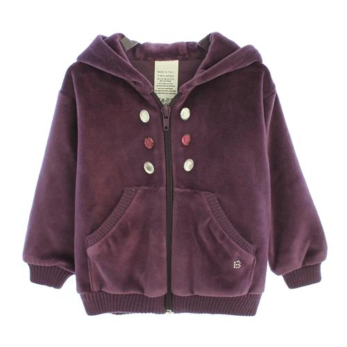 GIACCA BABY M/LUNGA CON CAPPUCCIO 66%COTONE 34%POLIESTERE-en