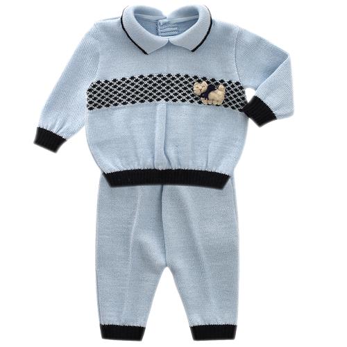 2PZ NEONATO MAGLIETT M/L+GHETTA 100%LANA